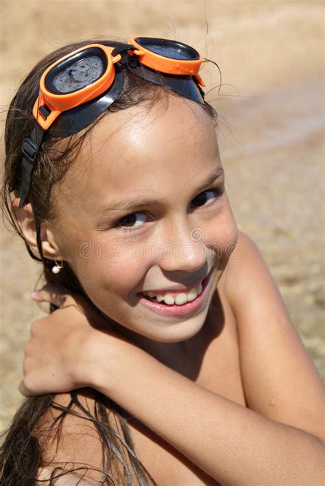 You have requested the file: Preteen girl on sea beach stock image. Image of beach ...