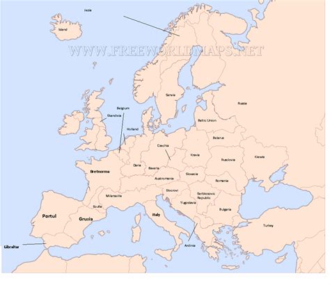 U velikim svjetskim gradovima živi više stanovnika nego što ih živi u nekim evropskim državama. Karta Europe Drzave | Karta
