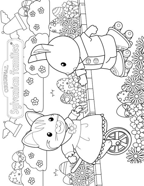 Five cats in one room. Calico Critters Free Coloring Pages - Coloring Home