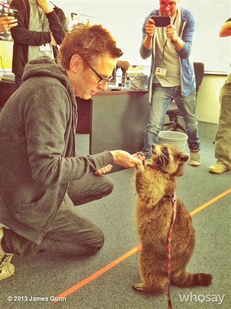 In the film, he plays a mentor role towards. Nerdy Rotten Scoundrel: James Gunn Greets His Real Life Rocket Raccoon From 'Guardians of the ...