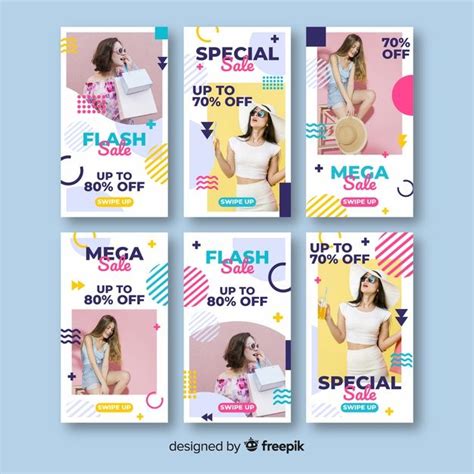 Maybe you would like to learn more about one of these? Free Download: Sale instagram stories template collection Free Vector di 2020 (Dengan gambar ...