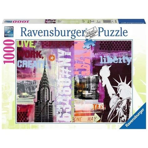 Ravensburger puzzle ravensburger 88579 jigsaw puzzle sunrise over lake matheson, new zealand 1000 pieces. New York City Collage, Ravensburger Puzzle 1000 pc