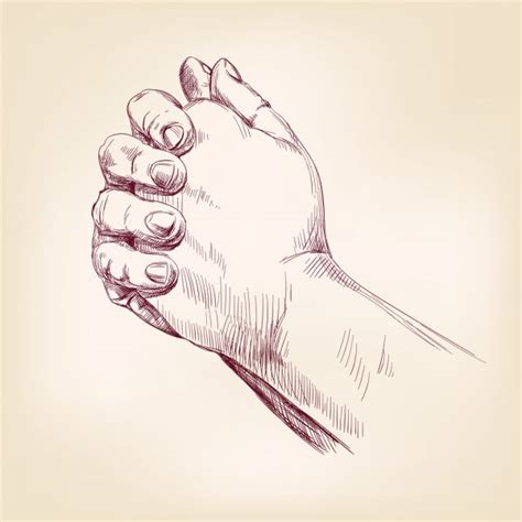 Om goed handen te kunnen tekenen, moet je weten hoe deze in elkaar zit en kunnen versimpelen. Biddende handen — Stockvector © VladisChern #21211045