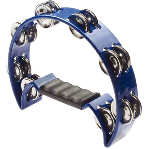 Eastrock wood tambourine ring metal jingles percussion single row dreokee tambourines for adult, 10 inch radiant double row jingle percussion hand. Stagg TAB2BL Half Moon Tambourine, 16 Jingles in Blue ...