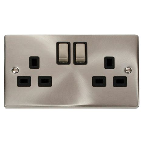 We have a huge range of sockets and switches to choose from in both plastic and metal finishes. CLICK VPSC536BK SOCKET DP 2G SWD 13A