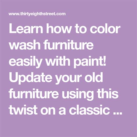 I used a green acrylic paint. How To Apply A Paint Color Wash On Furniture! | Painting ...