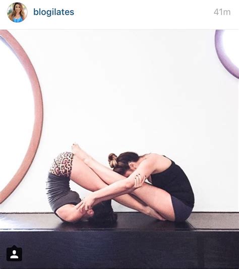Partner yoga can be an intimate experience too. Cool infinity yoga pose for two people. Great for best ...
