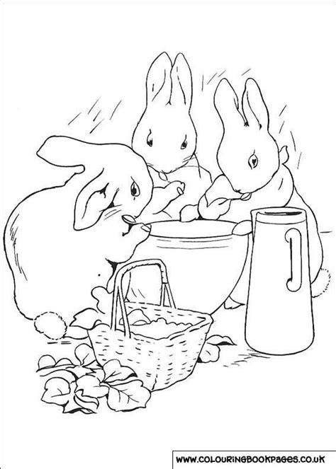 Illustrations have been printed on a single page of the coloring book. Peter Rabbit Colouring Page | Coloring books, Coloring ...