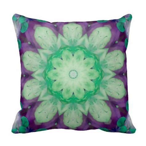 Black velvet throw pillow with embroidered leopard face luring you into their sultry cozy lair. PURPLE AND GREEN KALEIDOSCOPE PILLOW | Pillows, Purple pillows, Decorative throw pillows