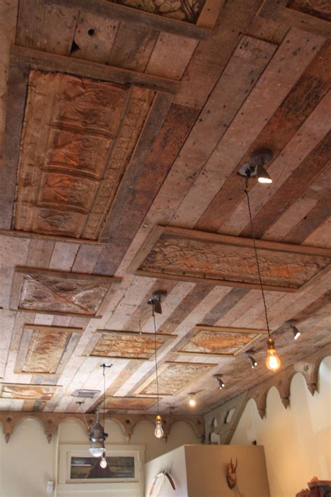 All metal ceiling tiles can be shipped to you at home. Pin by Ania Russo on artsy | Rustic ceiling, Tin ceiling ...