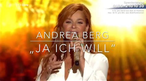 Sep 14, 2021 · so will andrea berg am 29. Andrea Berg - „Ja ich will" (Willkommen bei Carmen Nebel ...