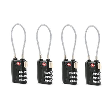 These can be used in website landing page, mobile app. 4pcs Portable TSA Approved Security Cable Luggage Lock 3 ...