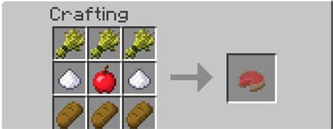 The recipe is shapeless, and so the ingredients can be placed however you desire, and would still result in. Apple Pie? Why not in Minecraft? Minecraft Blog