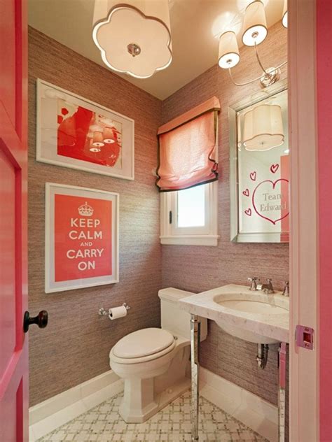 Collection by metro shower curtains: Pink tween girl's bathroom featuring Kohler Kathryn ...