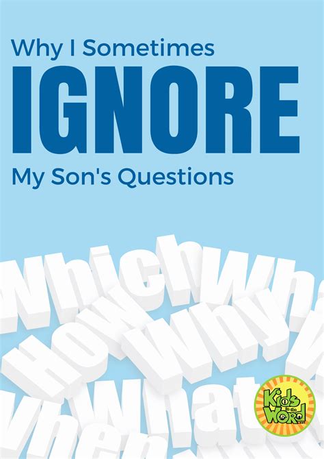 Why I Sometimes Ignore My Son's Questions | Motherhood encouragement, Christian motherhood ...