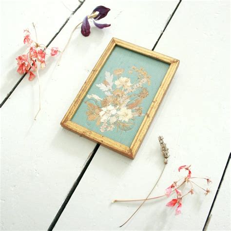 Maybe you would like to learn more about one of these? Vintage Dried Flower Picture . Pressed Flowers Art . Small ...