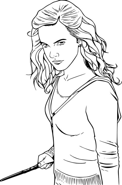 Harry potter et la chambre des secrets / гарри поттер и тайная комната.pdf. Coloriage Hermione Granger à imprimer sur COLORIAGES .info