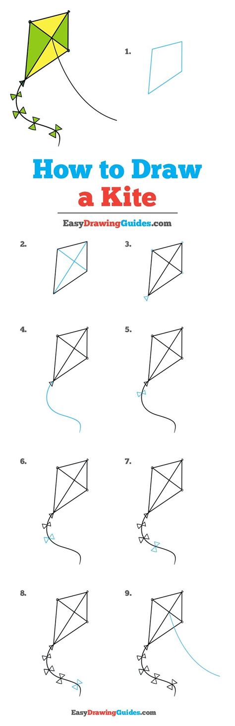 3.) first we create ray ab. How to Draw a Kite