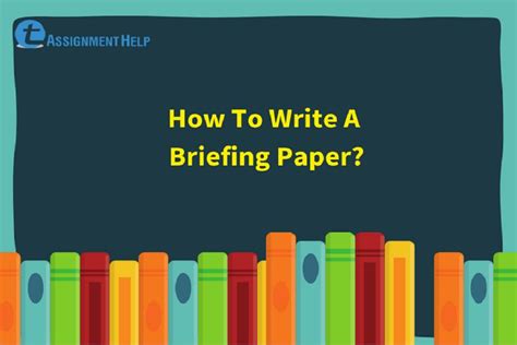 Briefing papers are typically written in plain language and often utilize bullet point form instead of paragraph form so that they are easy to scan and absorb. How To Write A Briefing Paper? | Total Assignment Help