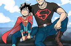 dc superboy superboys kent jon superman young comics fanart marvel miyuli justice super clark fan sons batman two jonathan zerochan