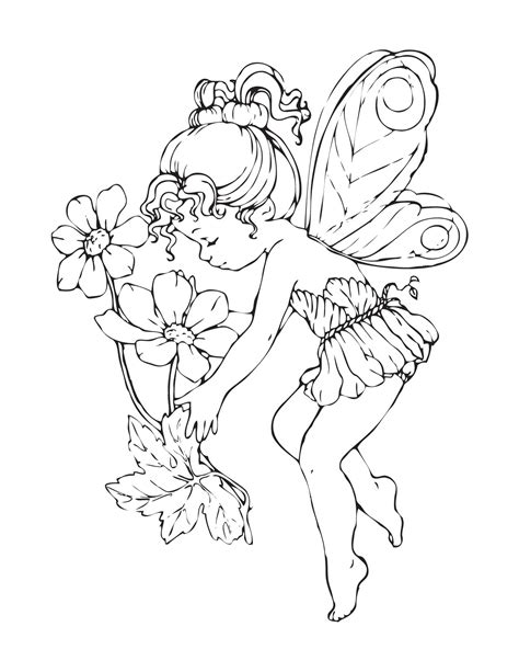 Easy fairy coloring pages for kids. Free Printable Fairy Coloring Pages For Kids