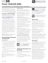 Unlike form 1040a and 1040ez, both of which can only be used for specific types and levels of income, all taxpayers can use form 1040 to report and file their annual taxes.1 x trustworthy source internal revenue service u.s. IRS Form 1040-ES (NR) Download Fillable PDF or Fill Online ...