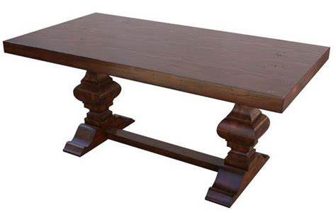 Dining set dining table set gray dining room sets Spanish Colonial Trestle Dining Table - Mortise & Tenon