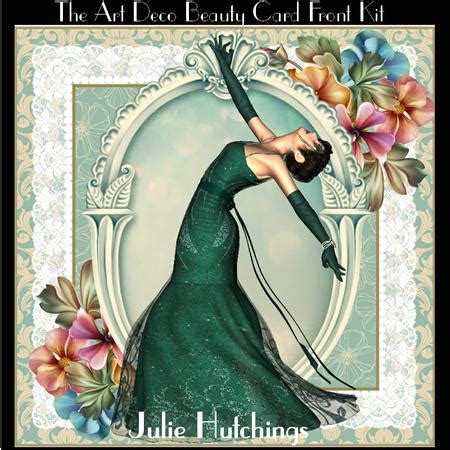Beautiful flowers topper with labels for quick dl vintage cards in art deco style. The Art Deco Beauty Card Front Kit - CUP620702_1483 ...