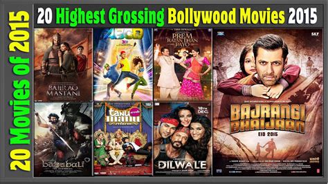 In this video, you will see the highest grossing indian movies worldwide between 1970 to 2019 years with data visualizations. Top 20 Bollywood Movies Of 2015 | Hit or Flop | 2015 की ...