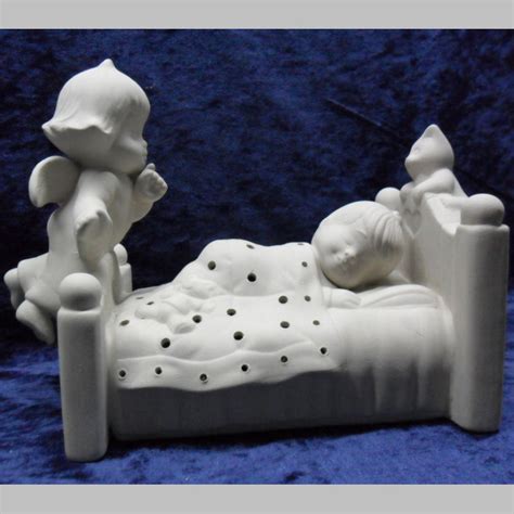 Jungs mögen es, ab und zu dinge auf den kopf zu stellen. Keramik Wolke | Junge im Bett mit Schutzengel, beleuchtbar ...