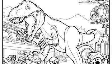 Download Downloadable LEGO Jurassic World colouring pages. in 2019 ...