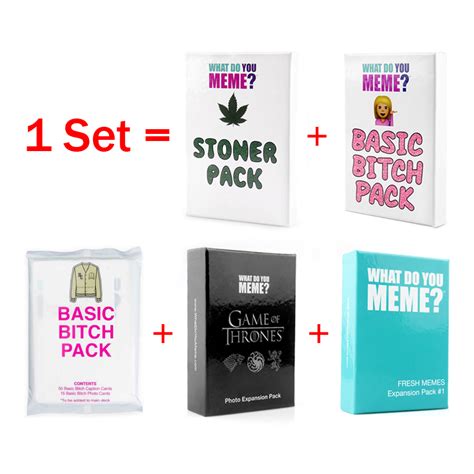 Maybe you would like to learn more about one of these? Wholesale What Do You Meme? Cards Game Expansion Pack Set
