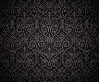 You've made a beautifully flowing seamless fantasy floral pattern. Dark Shading Floral Pattern Background Vector - Ai, Svg ...