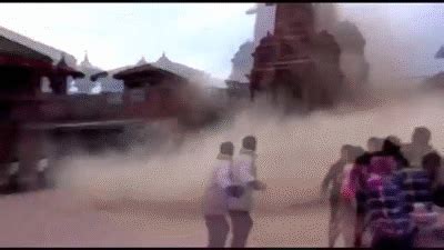 Download the best animated earthquake gif for your chats. INCREDIBLE Footage - UNESCO heritage site Crumbles - Nepal ...