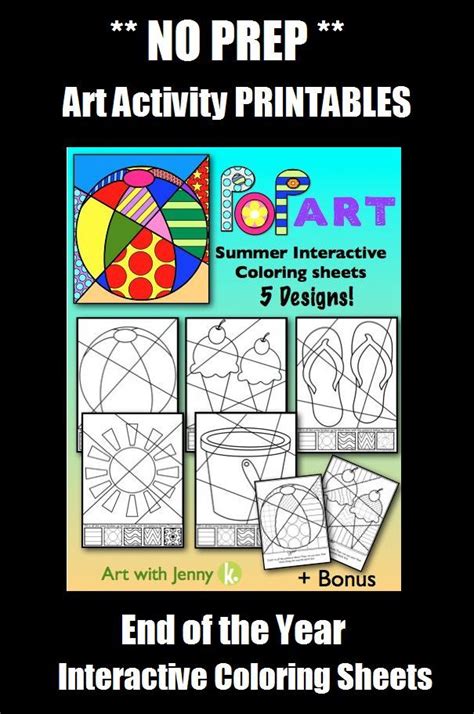 Download and print free pop art ice cream coloring pages to keep little hands occupied at home; Interactive Summer Coloring Pages + Writing | Fun End of ...