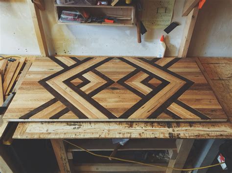 Vintage lane acclaim side table. Coffee Table top in progress - Modern rustic reclaimed ...