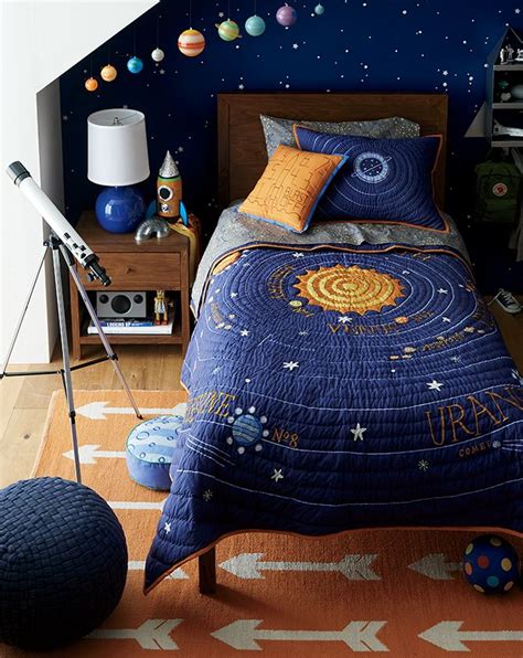 The first, most simple but yet very effective idea is to spice it up with some new and kinky clothes. Space Themed Bedroom | Crate and Barrel