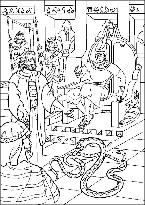 Coloring moses parting the red sea coloring page. aaron - Maestro de Escuela Dominical