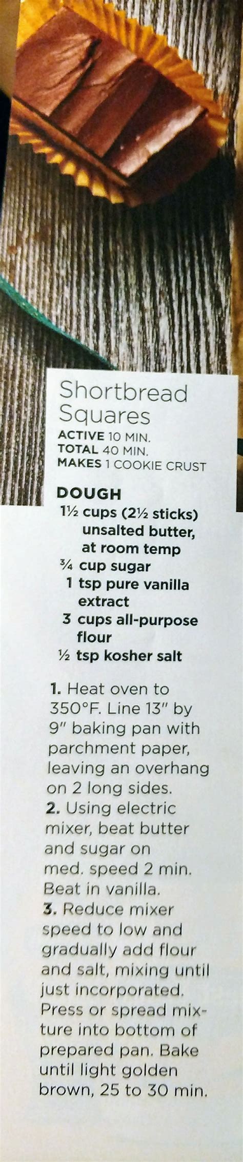 But there are some new ones that are good. Shortbread Squares Good housekeeping 12/2017 | Good housekeeping, Homemade cookies, Brownie bar