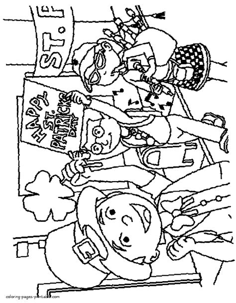 Patrick's day coloring pages ( dibujos del dia de san patricio para colorear ) coloring pages are fun for children of all ages and are a great educational tool that helps children develop fine motor skills, creativity and color recognition! St. Patrick's Day parade || COLORING-PAGES-PRINTABLE.COM