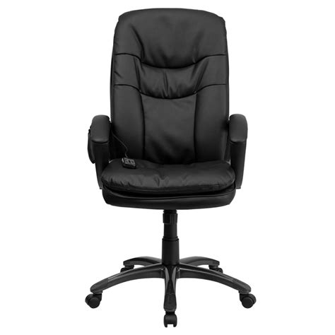 Best office high back chair comes fitted with pu leather, and that translates to the durability that comes with the chair. Ergonomic Home High Back Massaging Black Leather Executive ...