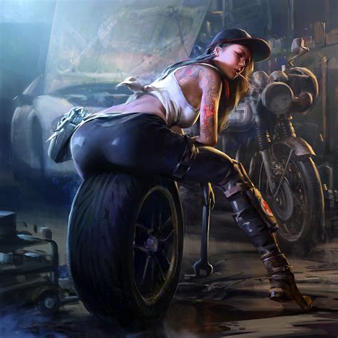 The following other wikis use this file: Wangjie Li - motorcycle girls