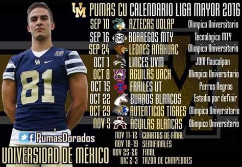 Los borregos salvajes monterrey y los auténticos tigres. LFA on Twitter: "calendario de Borregos Monterrey y Pumas ...