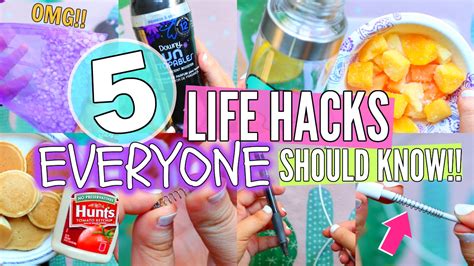 5 LIFE HACKS EVERYONE SHOULD KNOW!! | Spring LIFE HACKS ...