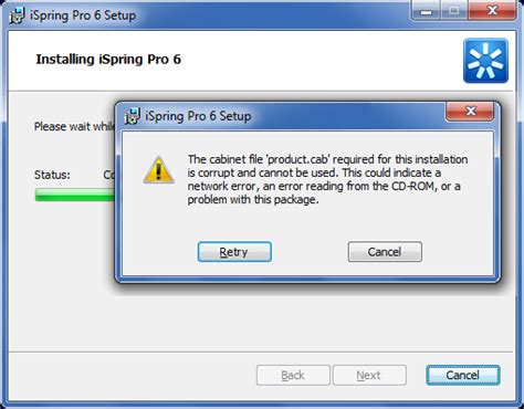Error 1335 the cabinet file common 1 cab. The Cabinet File Required For This Installation Is Corrupt ...