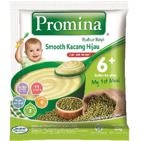 Cara membuat bubur bayi instan sesuai petunjuk. Promina Bubur Bayi 6+ / Promina BC Smooth Kacang Hijau ...