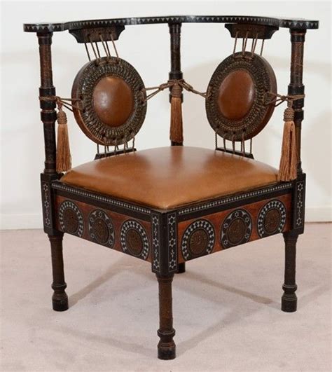 But with our chairs, there's no reason to lack seating for everyone. Antique Inlaid Wood Corner Chair by Carlo Bugatti (con ...