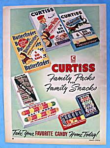 1954 curtiss candy company butterfinger candy bar vintage original ad. Vintage Ad: 1953 Curtiss Candy Bar Family Packs (Candy ...