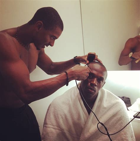 He is a world record ho. Former Auburn track star shaves Usain Bolt's head