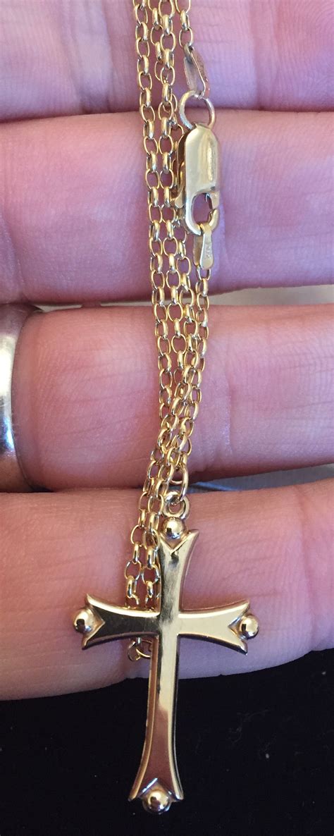 Check spelling or type a new query. Super vintage 9ct gold Cross & chain